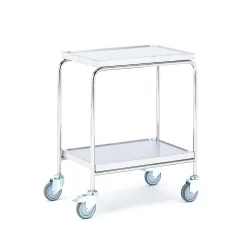 Pöytävaunu CONVOY Ruostumaton, 150 kg, 2 hyllytasoa, 600x400x800 mm