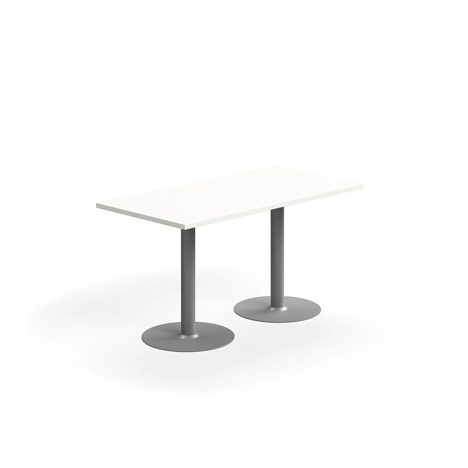 Pöytä VERTICUS 1400x700x720 mm, valkoinen/hopea