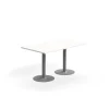 Pöytä VERTICUS 1400x800x720 mm, valkoinen/hopea