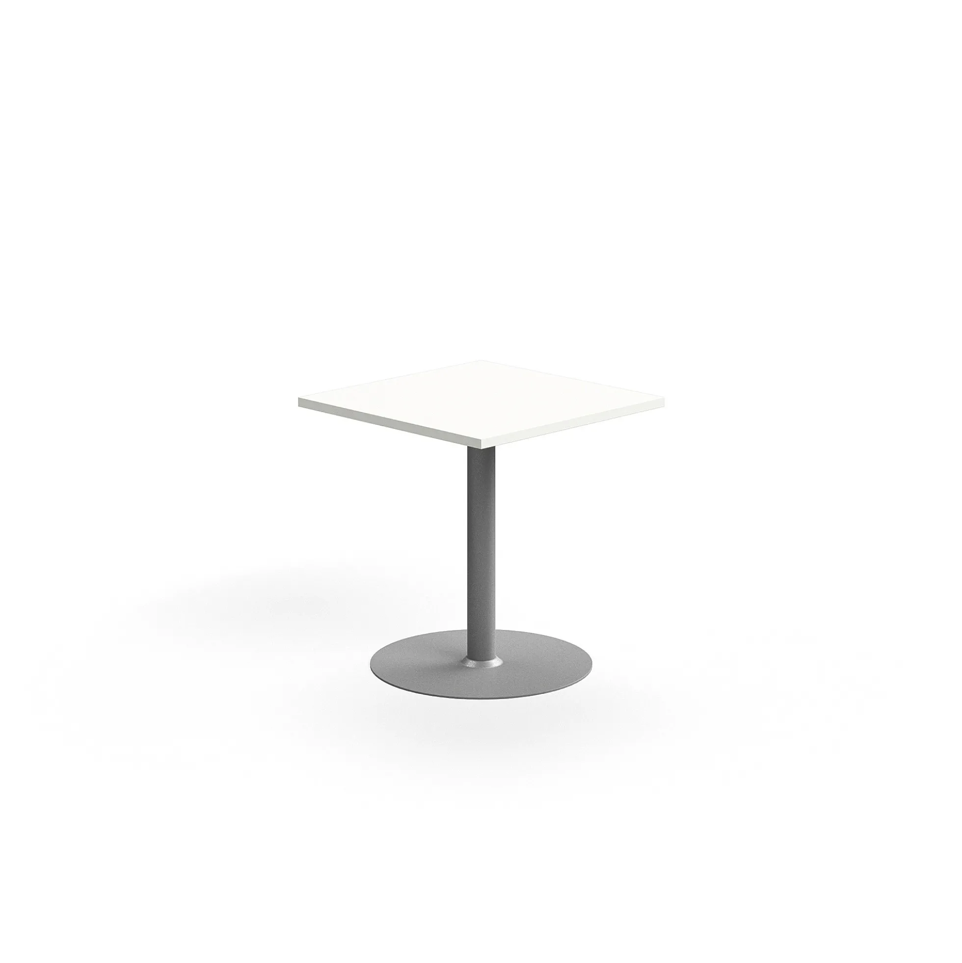 Pöytä VERTICUS 700x700x720 mm, valkoinen/hopea