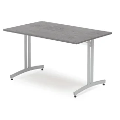 Pöytä 1200x700x720 mm, tummanharmaa linoleumi, alumiininharmaa