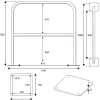 Rajausaita 1000x1000 mm, keltainen