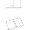 Riippukansiokaappi INDEX A4, 3 laatikkoa, 800x425x1030 mm, valkoinen