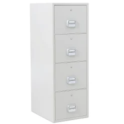 Riippukansiokaappi SHELL Palosuojattu 90 min., avainlukko, A4/Foolscap, 4 laatikkoa, 1500x520x680 mm
