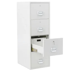 Riippukansiokaappi SHELL Palosuojattu 90 min., avainlukko, A4/Foolscap, 4 laatikkoa, 1500x520x680 mm