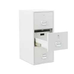 Riippukansiokaappi SHELL Palosuojattu 90 min., avainlukko, A4/Foolscap, 3 laatikkoa, 1130x520x680 mm