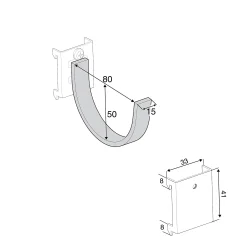 Ripustuskoukku Pyöreä, Ø 80 mm, 5 kpl