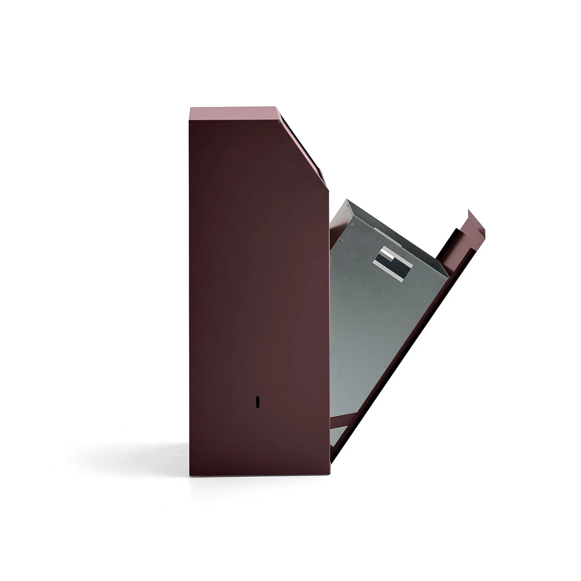 Roska-astia painokannella MELROSE 1000x395x400 mm, tummanpunainen