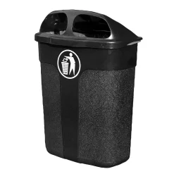 Roska-astia WALTER 60 litraa, musta