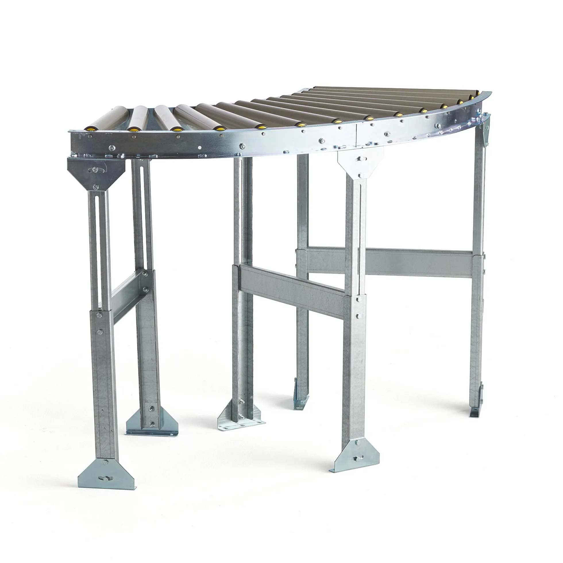 Rullarata LINE 90-asteen kulma, PVC-rullat, 930x400 mm