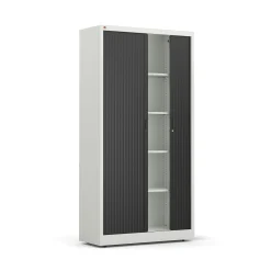 Rulokaappi STUDIO 1950x1000x420 mm, harmaa, musta