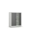 Rulokaappi STUDIO 1200x1000x420 mm, harmaa, musta