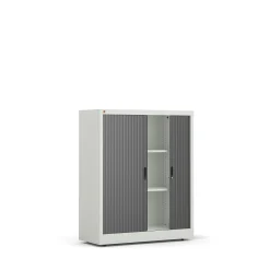 Rulokaappi STUDIO 1200x1000x420 mm, harmaa, musta