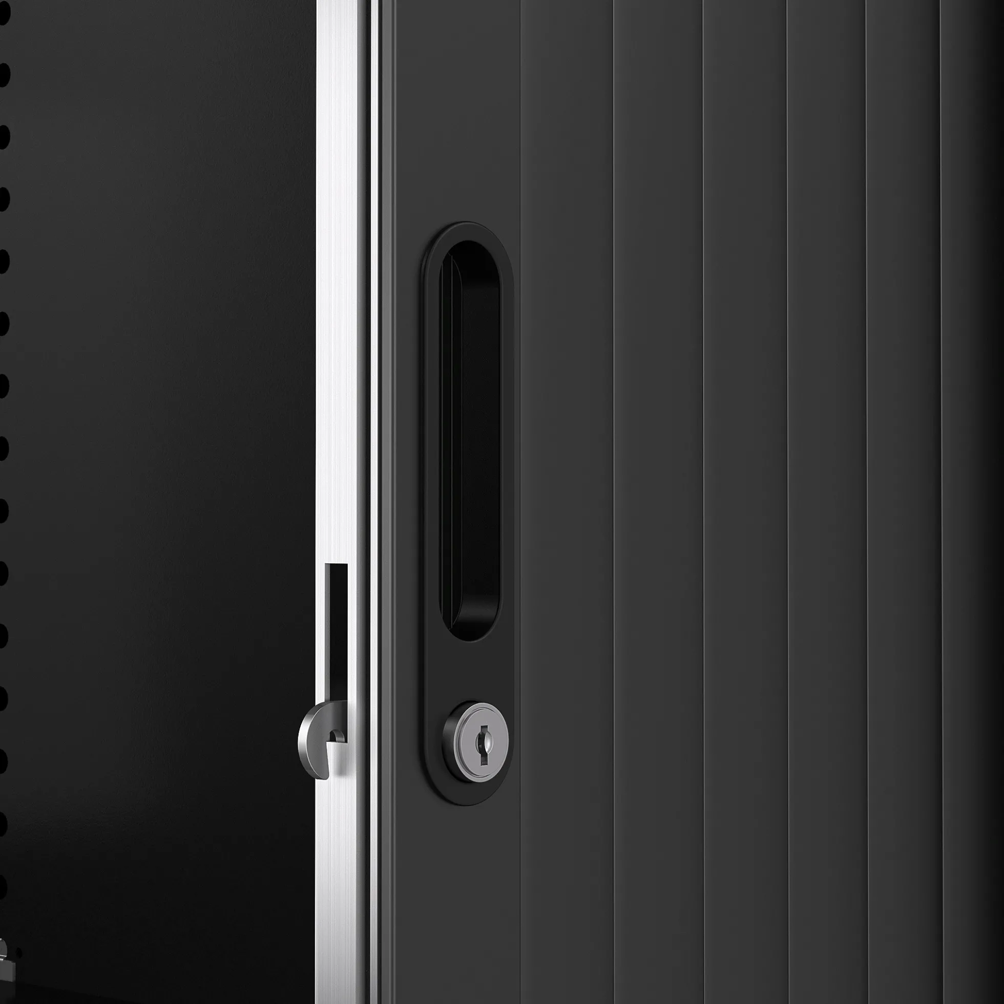 Rulokaappi STUDIO 1200x1000x420 mm, musta, musta