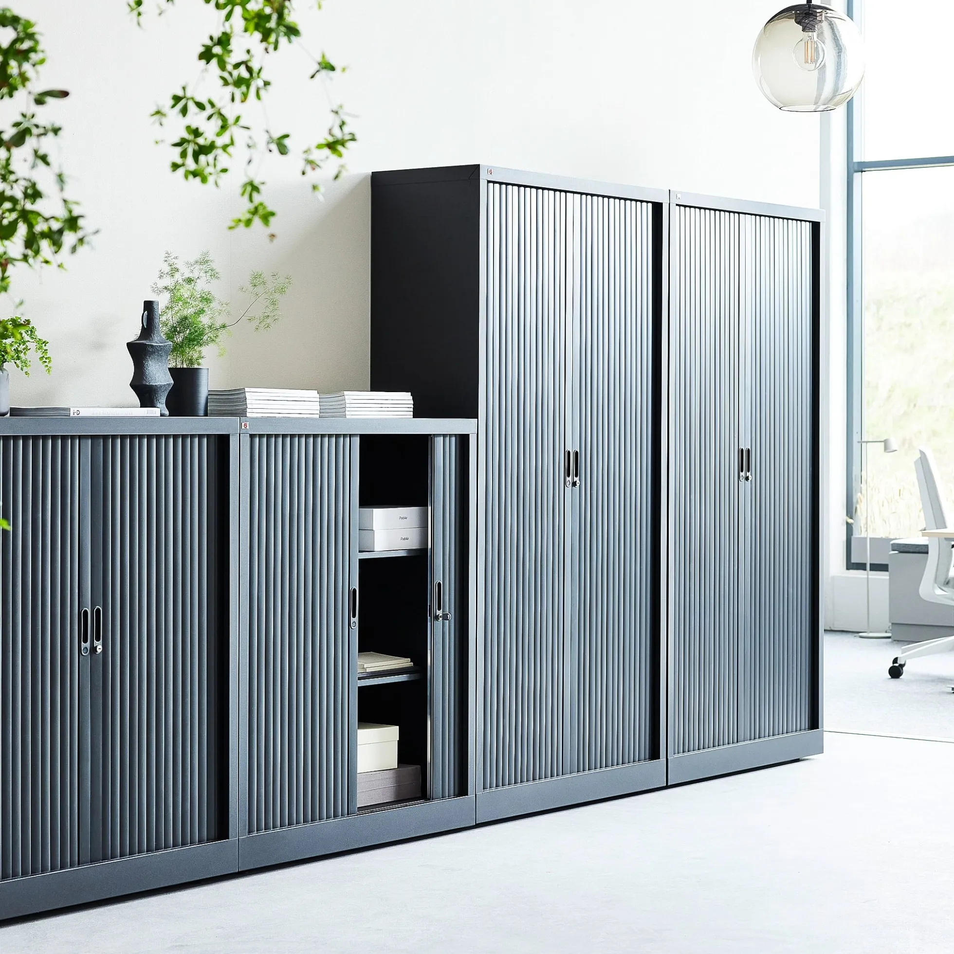 Rulokaappi STUDIO 1200x1000x420 mm, musta, musta