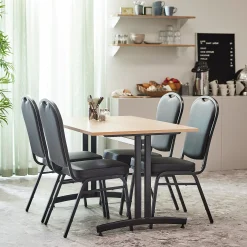 Ruokailuryhmä SANNA + HARTFORD Pöytä + 4 tuolia, pyökki, musta skai