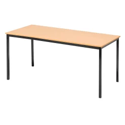 Ruokapöytä JAMIE 1800x800 mm, pyökkilaminaatti, musta
