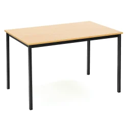 Ruokapöytä JAMIE 1200x800 mm, pyökkilaminaatti, musta