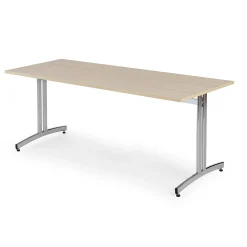 Ruokapöytä SANNA 1800x800x720 mm, kromi/koivu