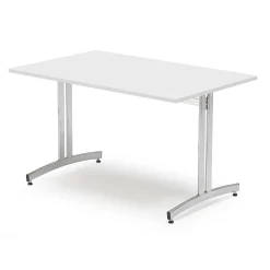 Ruokapöytä SANNA 1200x800x720 mm, kromi/valkoinen