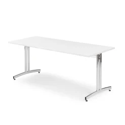 Ruokapöytä SANNA 1800x800x720 mm, kromi/valkoinen