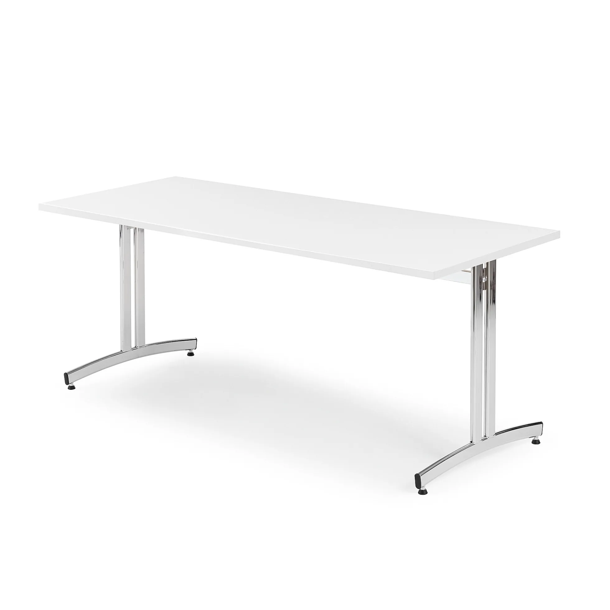 Ruokapöytä SANNA 1800x800x720 mm, kromi/valkoinen