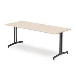 Ruokapöytä SANNA 1800x800x720 mm, musta/koivu