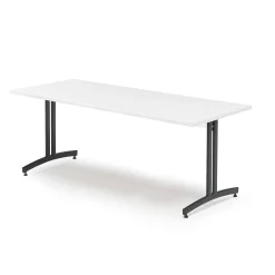 Ruokapöytä SANNA 1800x800x720 mm, musta/valkoinen