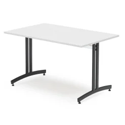 Ruokapöytä SANNA 1200x800x720 mm, musta/valkoinen