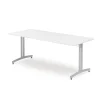 Ruokapöytä SANNA 1800x800x720 mm, silver/valkoinen