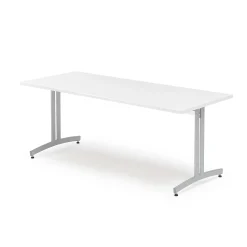 Ruokapöytä SANNA 1800x800x720 mm, silver/valkoinen