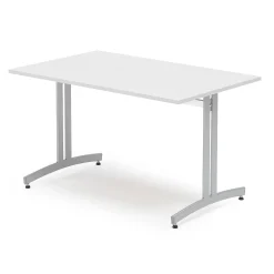 Ruokapöytä SANNA 1200x800x720 mm, silver/valkoinen