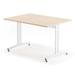 Ruokapöytä SANNA 1200x800x720 mm, valkoinen/koivu