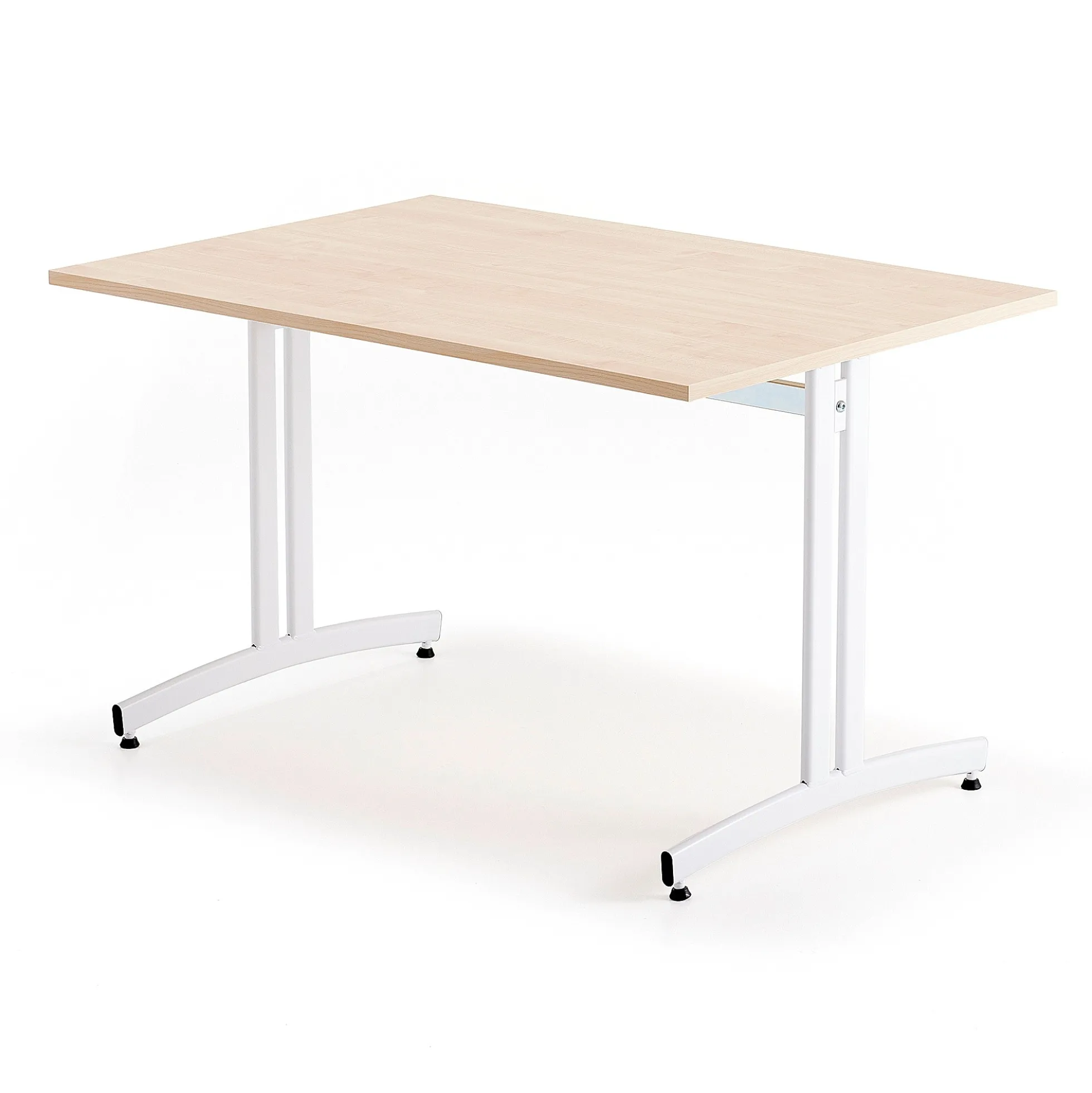 Ruokapöytä SANNA 1200x800x720 mm, valkoinen/koivu