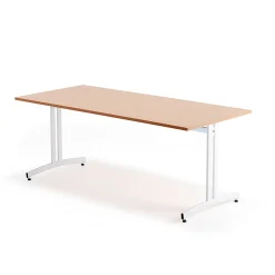 Ruokapöytä SANNA 1800x800x720 mm, valkoinen/pyökki