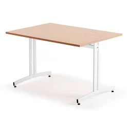 Ruokapöytä SANNA 1200x800x720 mm, valkoinen/pyökki