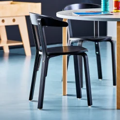 Ruokatuoli LINUS K 450 mm, musta viilu