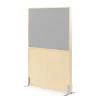 Seinäke DUO 1000x1500 mm, koivu, harmaa kangas