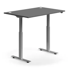 Sähköpöytä FLEXUS Suora pöytälevy, 1200x800 mm, hopeanharmaa jalusta, harmaa
