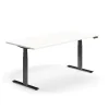 Sähköpöytä QBUS Suora pöytälevy, 1800x800 mm, musta jalusta, valkoinen