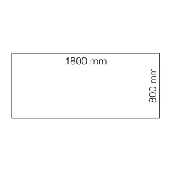 Sähköpöytä QBUS Suora pöytälevy, 1800x800 mm, musta jalusta, valkoinen