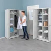 Säilytyskaappi CHANGE 8 säädettävää hyllyä, 1800x800x500 mm, vaaleanharmaa