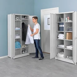 Säilytyskaappi CHANGE 8 säädettävää hyllyä, 1800x800x500 mm, vaaleanharmaa