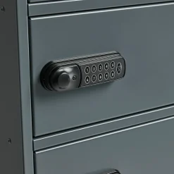 Säilytyskaappi sähköpöyrän akuille VOLT 4 lokeroa, seinämalli, 913x514x455 mm, tummanharmaa