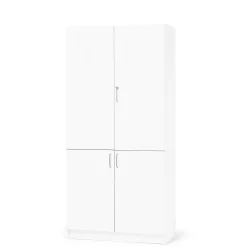 Säilytyskaappi THEO 4 ovea, 1000x320x2100 mm, valkoinen