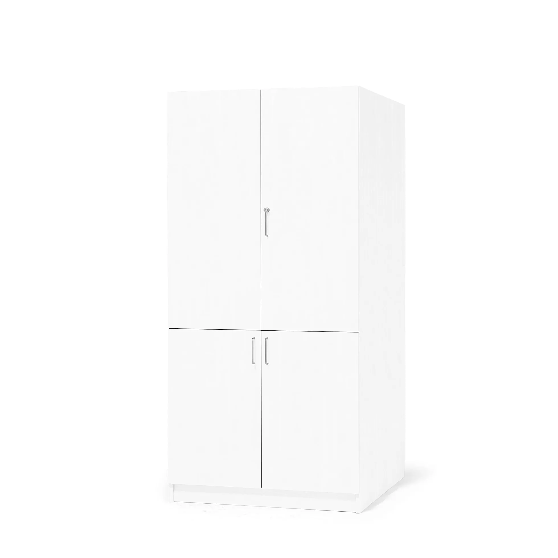 Säilytyskaappi THEO 4 ovea, 1000x600x2100 mm, valkoinen