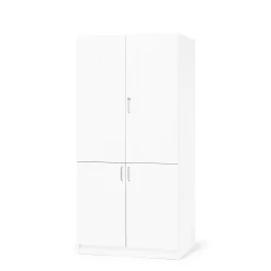 Säilytyskaappi THEO 4 ovea, 1000x470x2100 mm, valkoinen