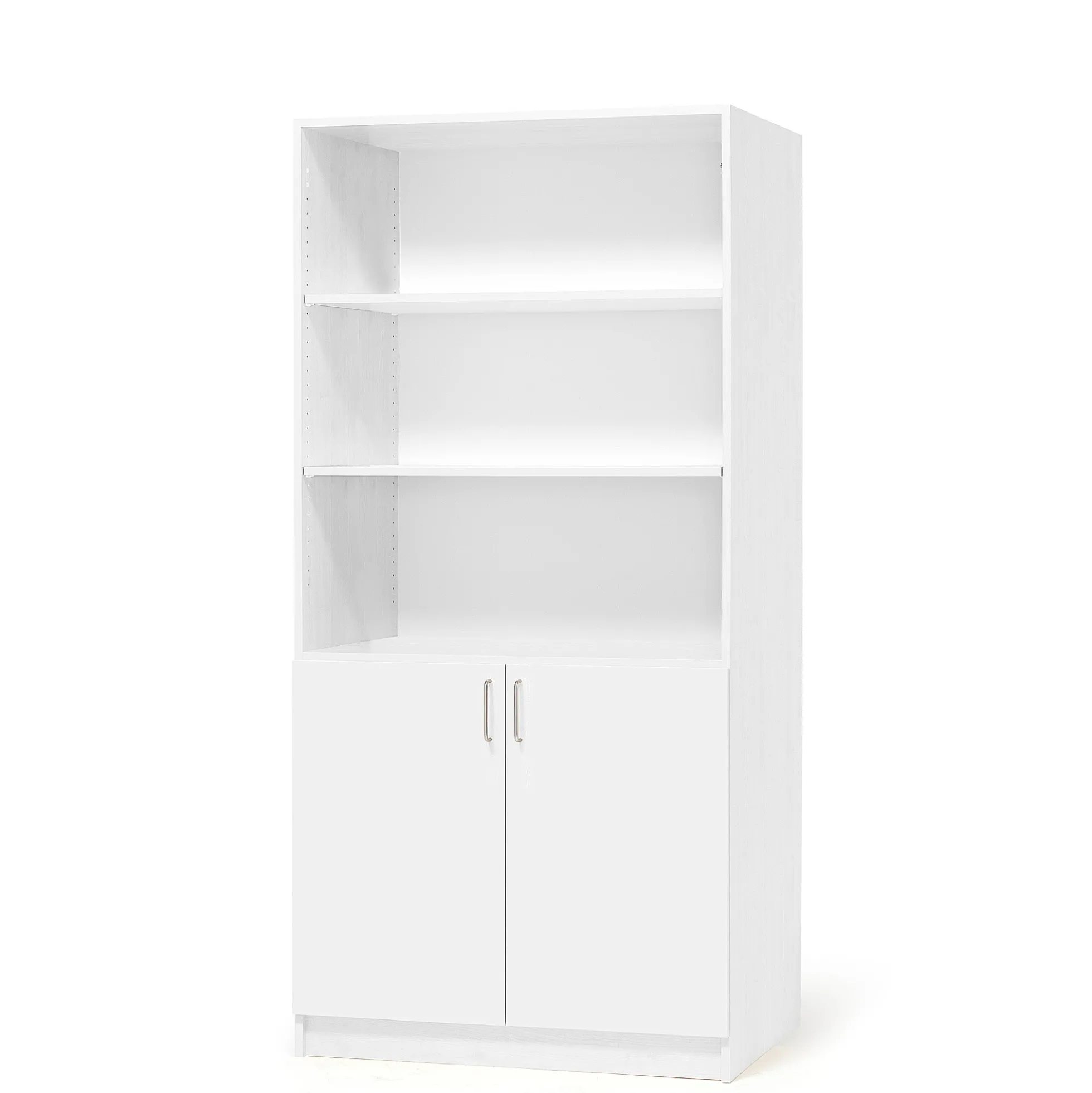 Säilytyskaappi THEO Puolipitkät ovet, 1000x470x2100 mm, valkoinen