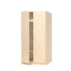 Säilytyskaappi THEO Täyspitkät ovet, 1000x600x2100 mm, koivu