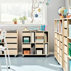 Säilytyslaatikosto CASPER 4 laatikkoa, 8 lokeroa, koivu